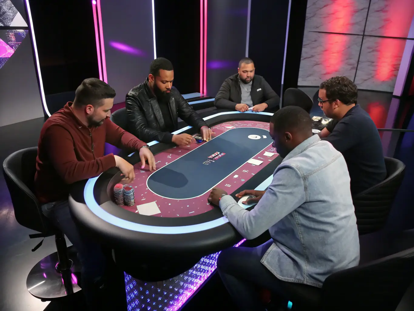 A visually appealing image featuring a variety of casino games, including poker, blackjack, and roulette, with players enjoying the experience in a luxurious setting.